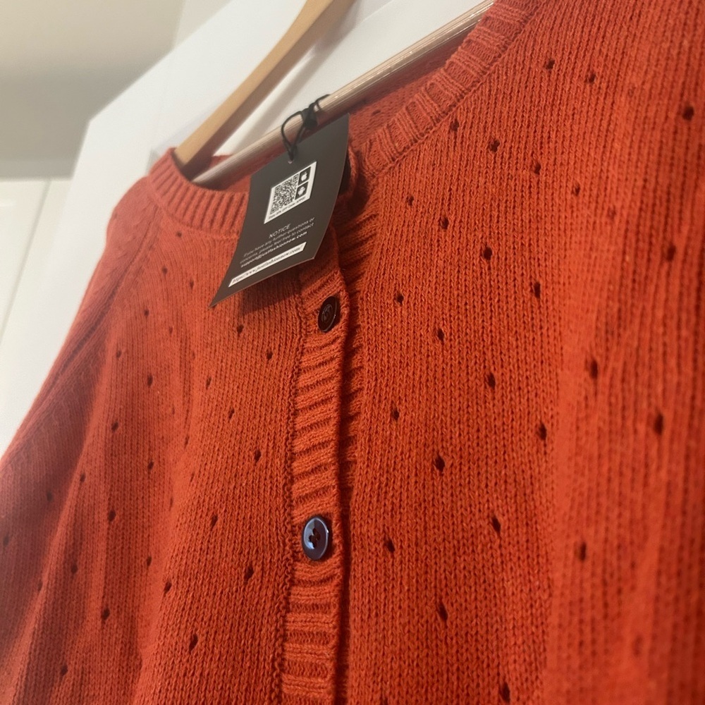 Just fashion now orange cardigan 4X NWT - Picture 6 of 8